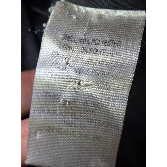 Vtg Calvin Klein Down Hooded Puffer Winter Jacket Sz M Holiday Preppy Outdoor - Picture 9 of 10